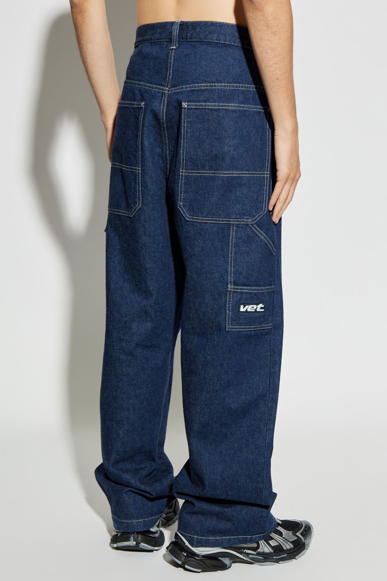 Navy blue Jeans with stitching VETEMENTS - Vitkac GB